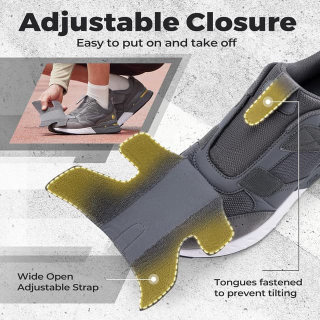 Detalle de FitVille Rebound Core V10 Men’s Extra Wide Fit trainers for walking, running and swollen feet