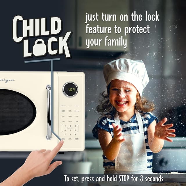 Thumbnail 3 de Nostalgia Retro 1000W Microwave Oven 1.1 cu ft