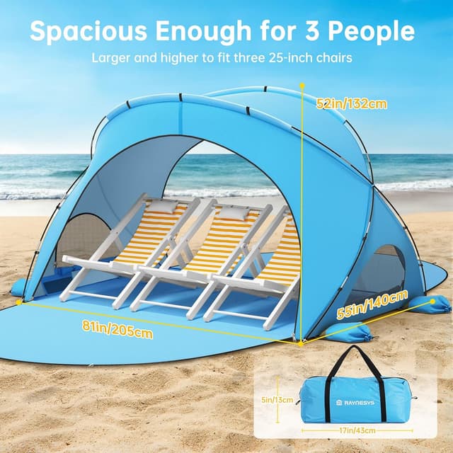 Thumbnail 6 de Raynesys Beach Tent Sun Shelter, UPF50+
