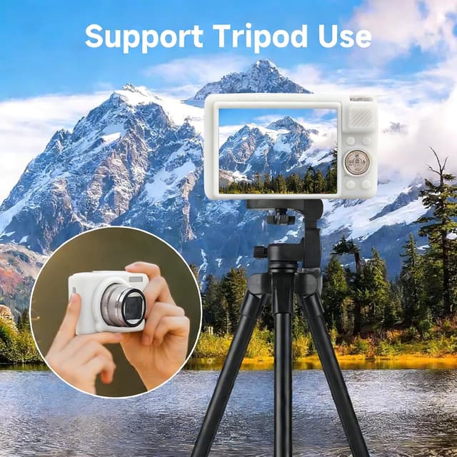 Detalle 2 de UIHRLM Silicone Protective Cover for Canon PowerShot SX740 HS & SX730 HS (White)