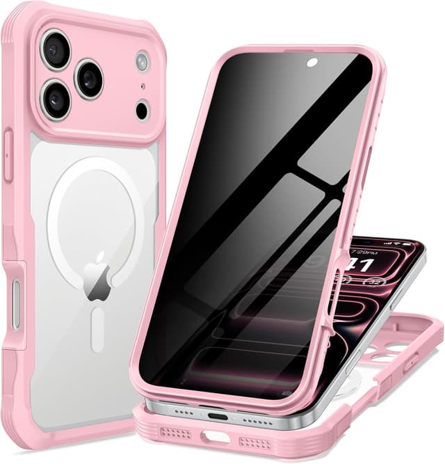 Detalle de iPhone 17 Pro Max privacy case 9H
