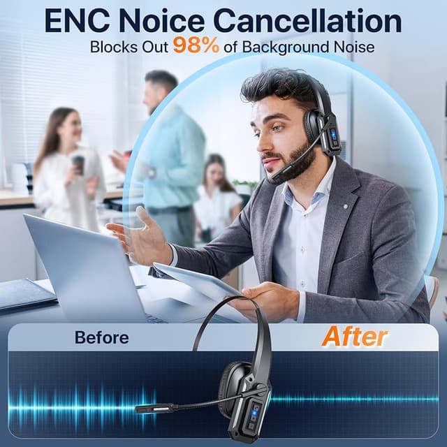 Thumbnail 1 de CPTEA Trucker Bluetooth Headset 60Hrs