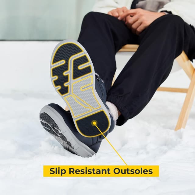 Detalle de FitVille Mens Wide Fit Snow Boots