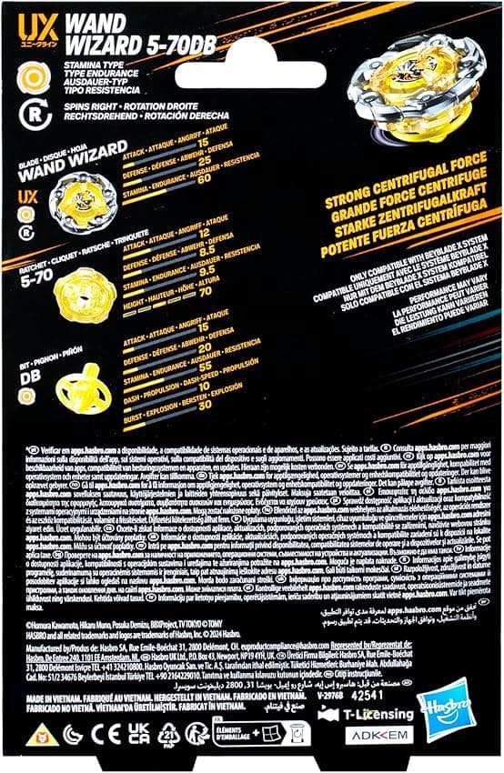 Thumbnail 4 de Beyblade X Kit Inicial Wand Wizard 5-70DB UX con Top y Lanzador