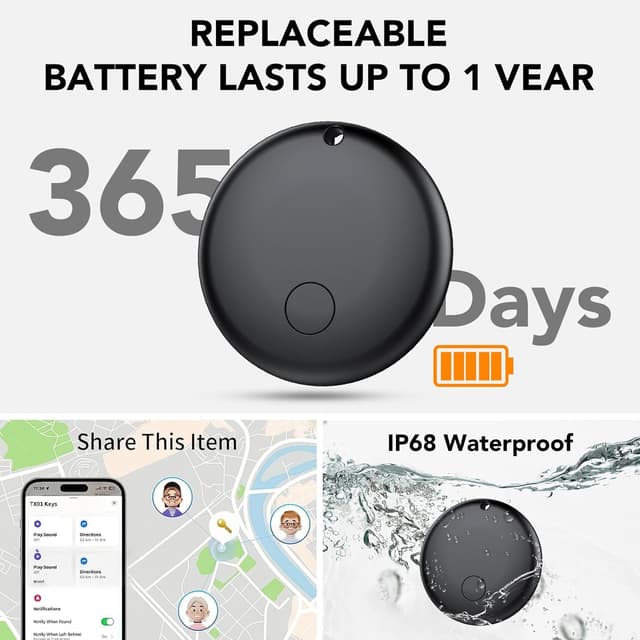 Thumbnail 5 de Android Smart Tag tracker Bluetooth 4 nero