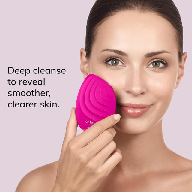 Detalle de GESKE SmartAppGuided™ 5 in 1 spazzola elettrica per il viso con silicone morbido e massaggio