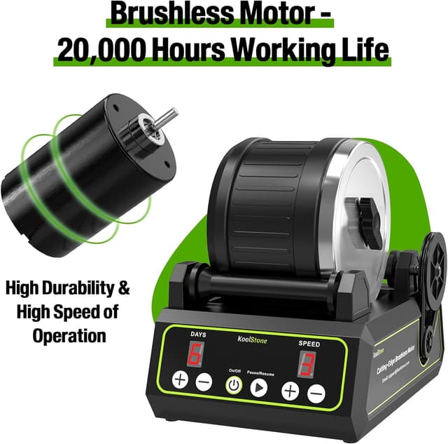 Detalle 2 de C1 Pro Brushless Rock Tumbler 2.5LB 🪨