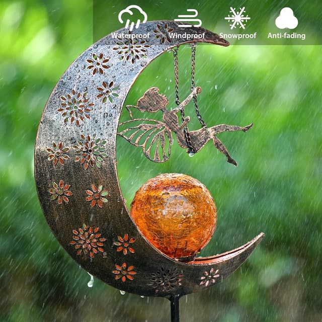 Thumbnail 4 de TERESA'S COLLECTIONS 100cm Moon Solar Garden Light