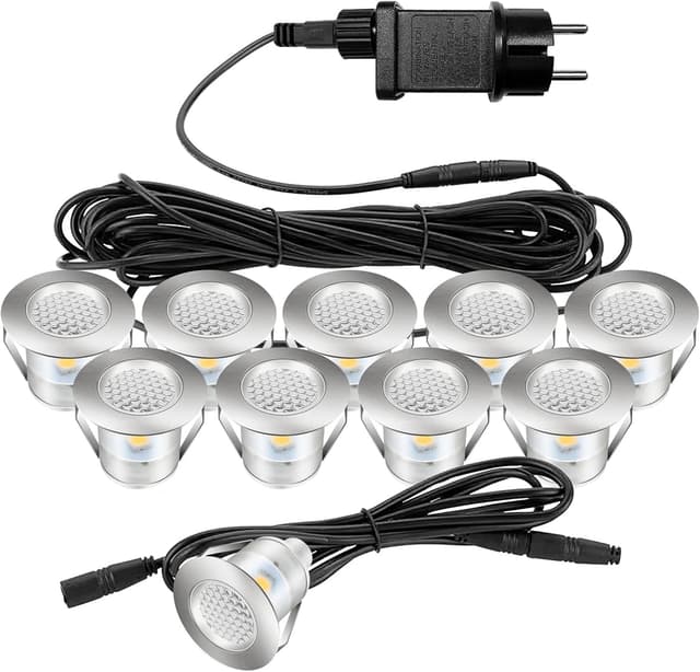 Imagen de Auting Faretti da incasso per patio 10 pezzi, LED bianco caldo en OfertitasTOP