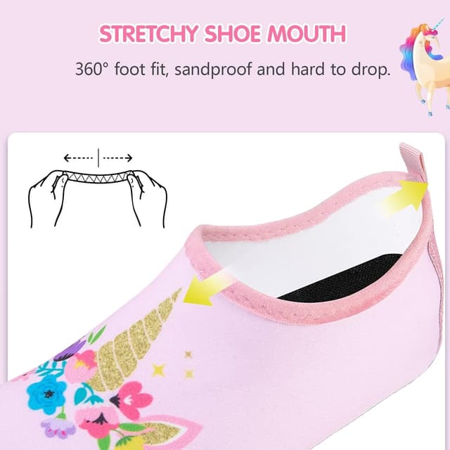 Detalle 2 de Kids Swim Water Shoes for Toddlers & Babies – Aqua Socks Quick Dry Pool & Beach Barefoot Style (Boys & Girls)