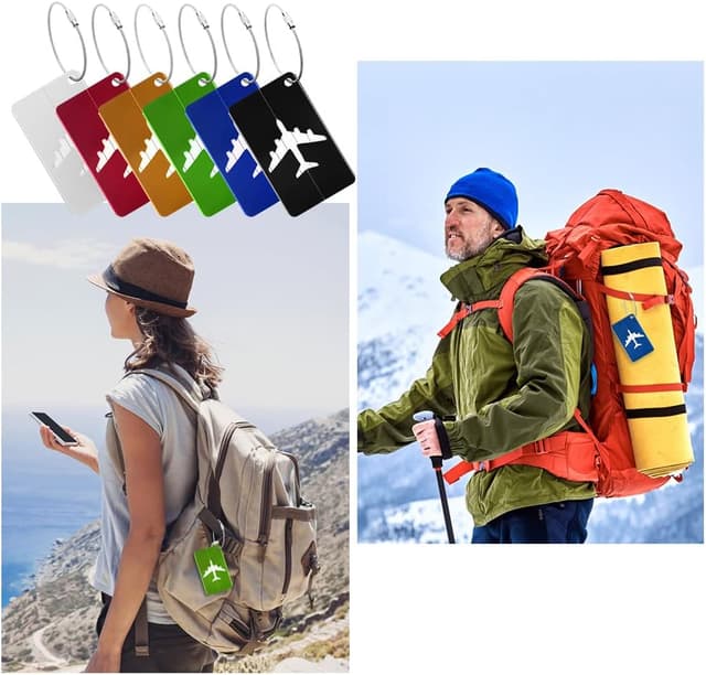 Thumbnail 4 de Vicloon Viaggio Bagagli Tag 6 Etichette Alluminio