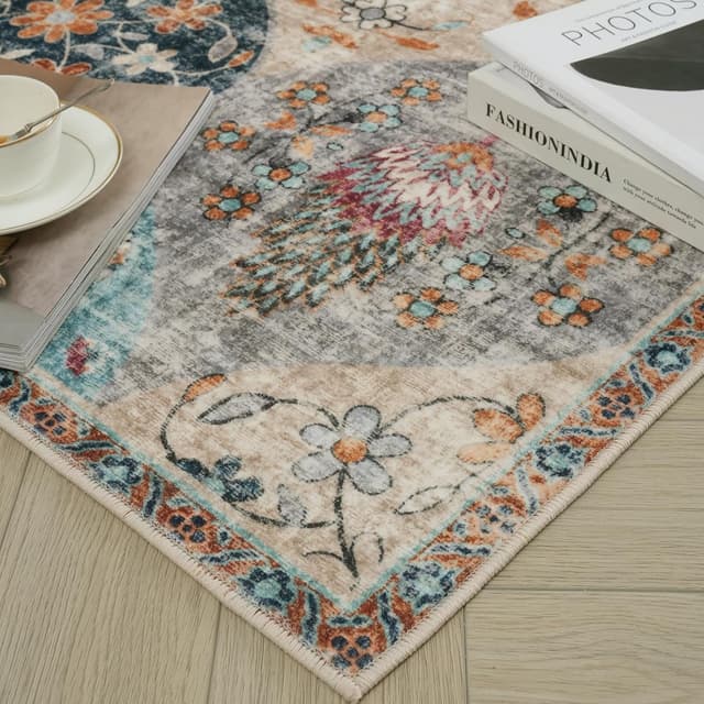 Thumbnail 4 de Xfrog Blumen Boho Teppich 160 x 230 cm 🏡