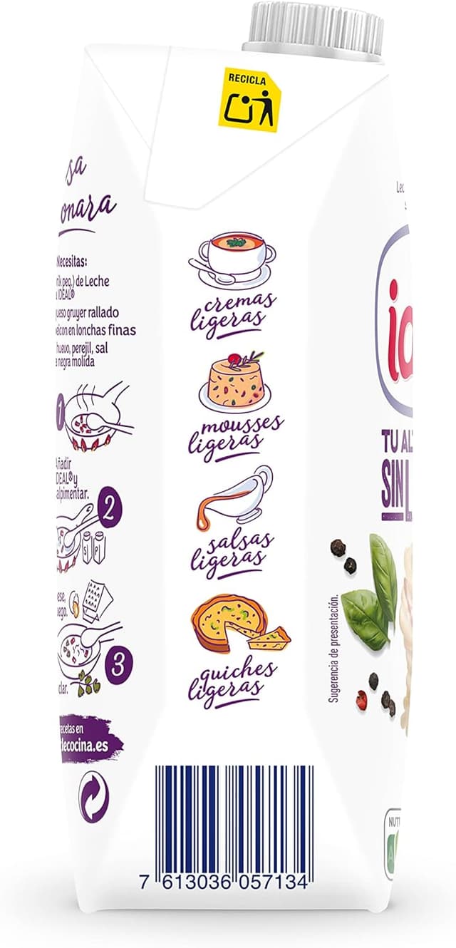 Thumbnail 5 de Nestlé Ideal Leche Evaporada Sin Lactosa 12x500ml 🥛