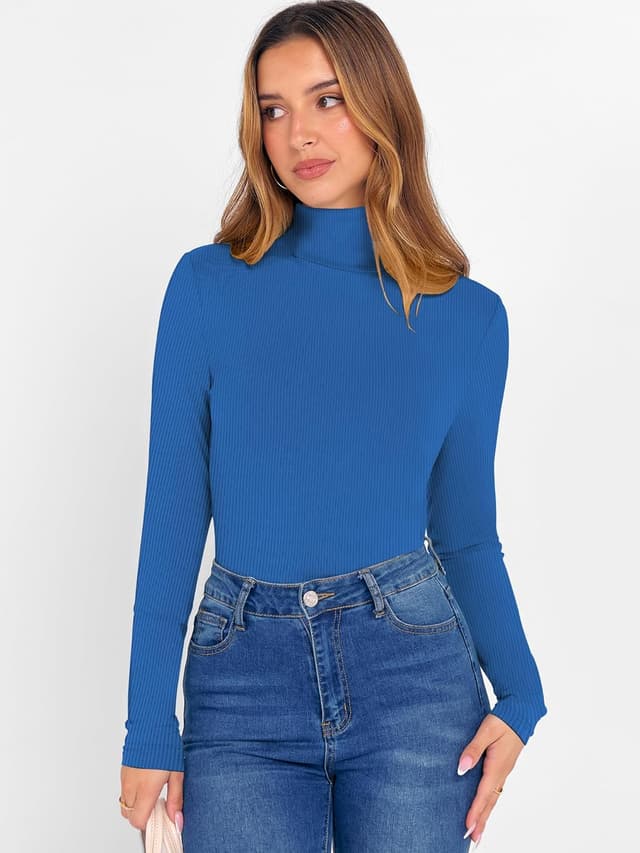 Detalle 1 de Rollkragenpullover Basic Langarmshirt