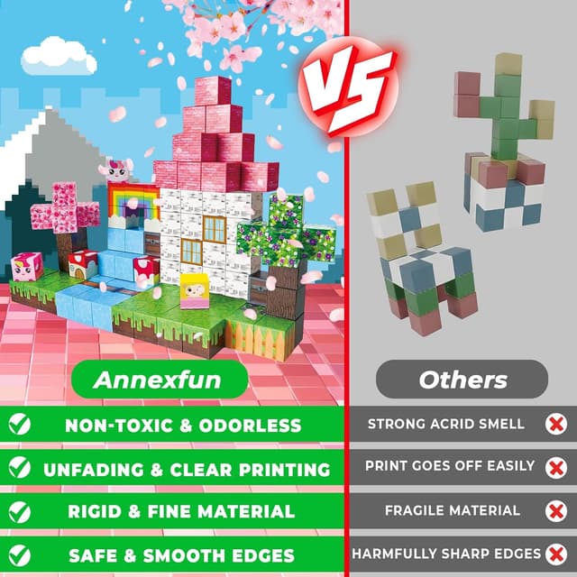 Detalle 2 de Annexfun Magnetic Blocks 100-piece magnetic cubes 🧩