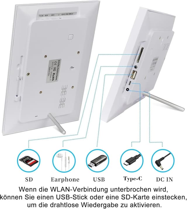 Thumbnail 6 de Golony Frameo 10,1 Zoll Digitaler Bilderrahmen