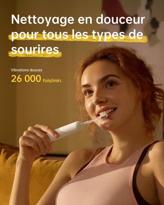 Detalle de Laifen Wave Special — brosse à dents électrique sonique, oscillation 60°, autonomie jusqu’à 50 jours, 2 têtes de brossage, IP68 (gris mat)