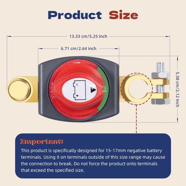 Detalle 2 de Batterie-Trennschalter 275 A 12V 24V
