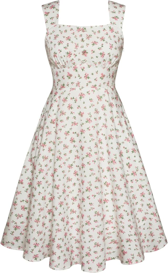 Thumbnail 6 de Belle Poque Abito Midi Collo Quadrato senza Maniche 👗