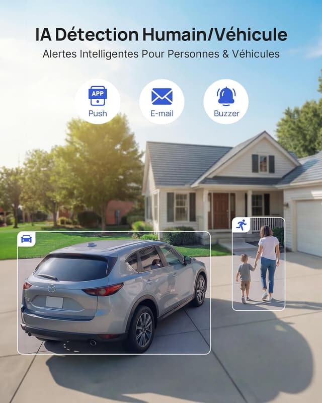 Detalle de ANNKE 3K Système de caméras filaires extérieur 8 canaux avec PTZ 5 MP et audio (DVR 1 To)