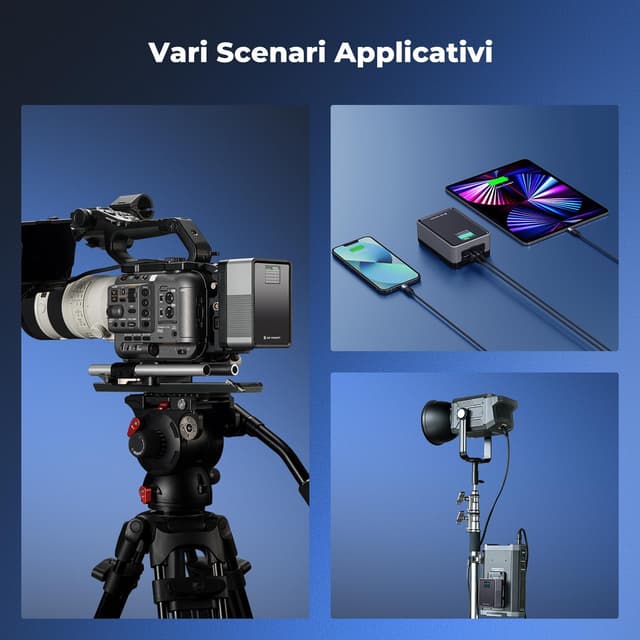 Thumbnail 6 de K&F CONCEPT KF-V99 Pro Mini V-Mount Battery with PD 100W USB-C Fast Charging (99Wh/6700mAh)