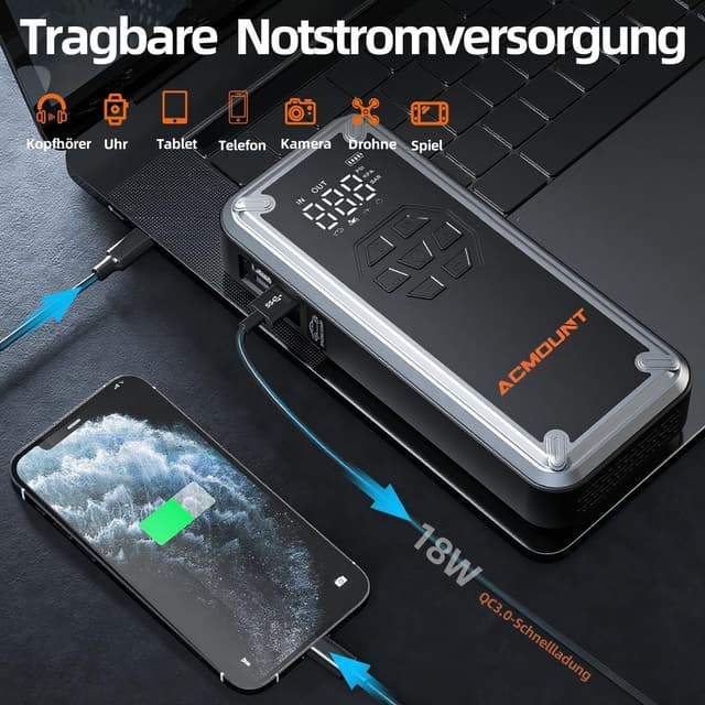 Thumbnail 4 de Acmount W160 Starthilfe Powerbank 7000A