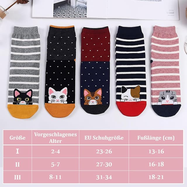 Thumbnail 6 de ZFSOCK Calzini Bambina Cotone 5 Paia