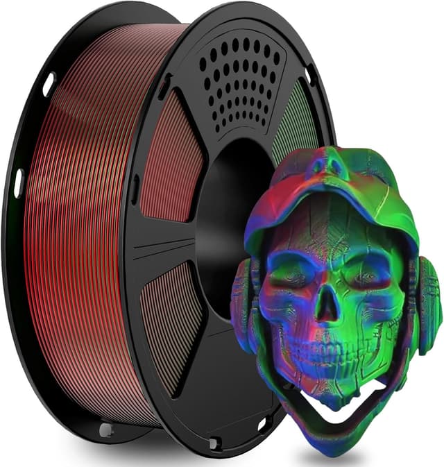 Detalle de GIANTARM Silk PLA Filament 1,75 mm (±0,02 mm) tricolor Rot+Grün+Blau, 1 kg – vakuumverpackt