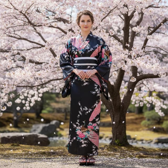 Thumbnail 6 de Conjunto Yukata Kimono Japonés Mujer 130 cm