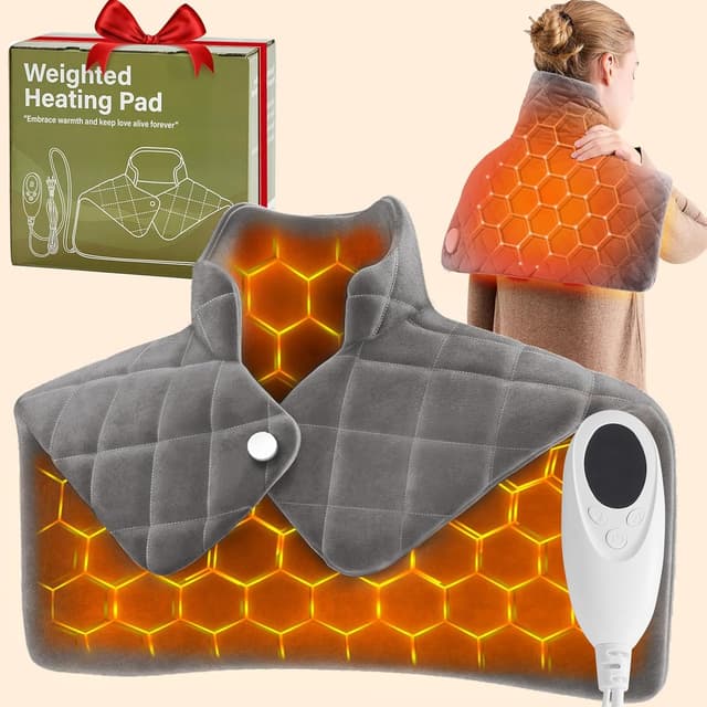 Imagen de Weighted Heating Pad 9-Heat Options, Grey en OfertitasTOP