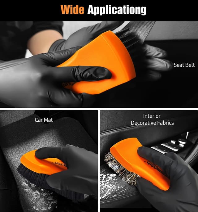 Detalle 1 de Leather brush set for car interiors