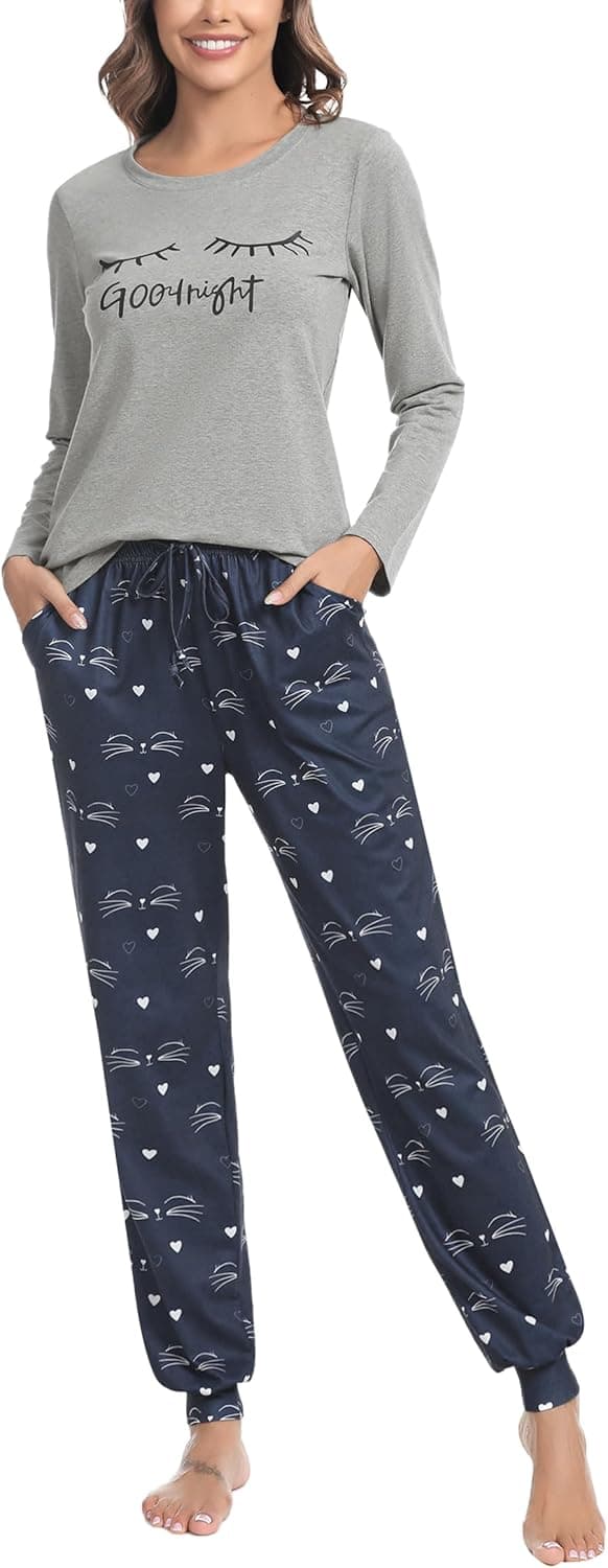 Detalle de Sykooria Pijama mujer algodón Manga larga