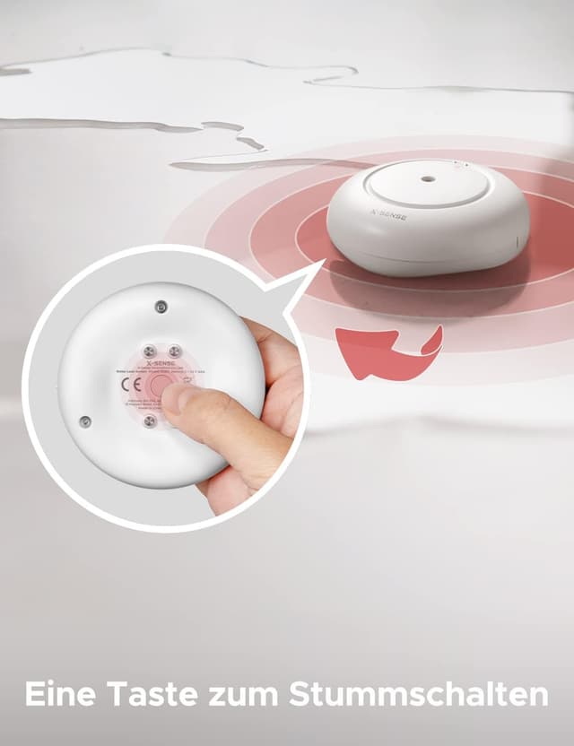 Thumbnail 6 de X-Sense STANDALONE WS01 Mini-Wassermelder ohne App (3er Set) – batteriebetrieben, IP66, 110 dB Alarm