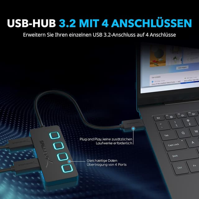 Thumbnail 1 de Sabrent HB-UMP3 4‑Port USB 3.0 Hub