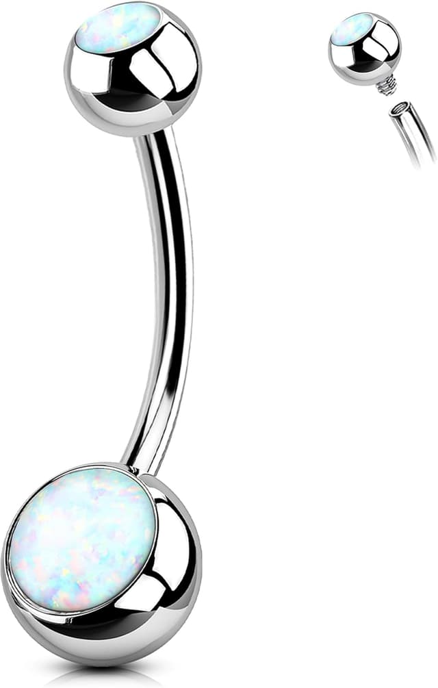 Imagen de Melighting piercing ombelico titanio G23 opale en OfertitasTOP
