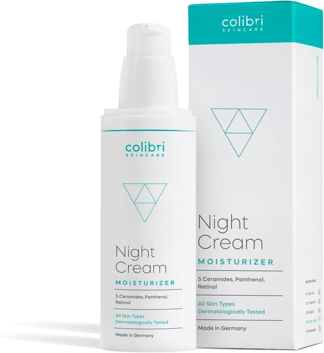Detalle de Colibri Skincare NIGHT CREAM (80 ml) — Crème de nuit anti-rides au rétinol, acide hyaluronique et céramides