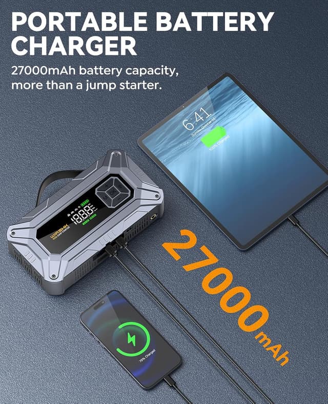 Thumbnail 3 de WIRSHK Jump Starter Power Pack 8000A