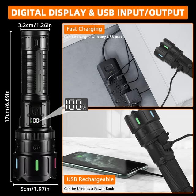 Thumbnail 4 de Azyvum XHM90.2 Torcia LED 1.200.000 lm