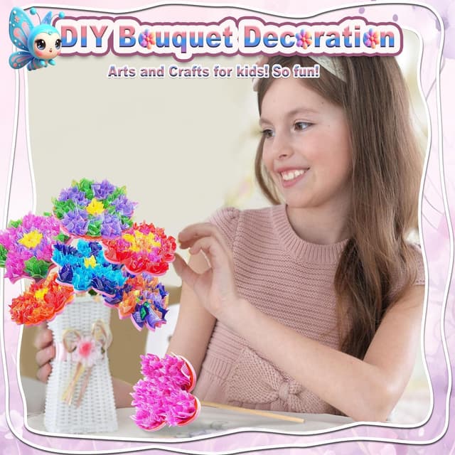 Detalle de JRD&BS WINL Poke-in Flower Bouquet DIY craft kit for kids (age 3+)