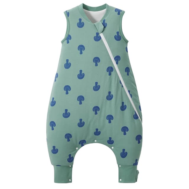 Detalle de Duomiaomiao Schlafsack mit Füßen 1,5 TOG aus 100% Baumwolle für Jungen (2–3 Jahre)