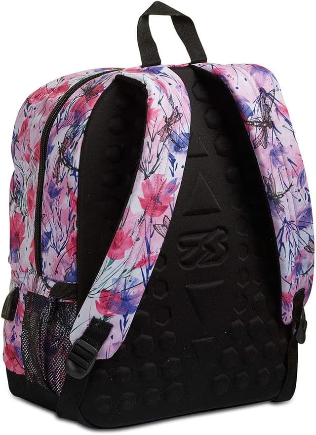 Detalle 2 de Seven Rucksack für Schule, Sport und Freizeit (rosa) – mit Trinkflaschenfach und USB-Stecker, 34 l