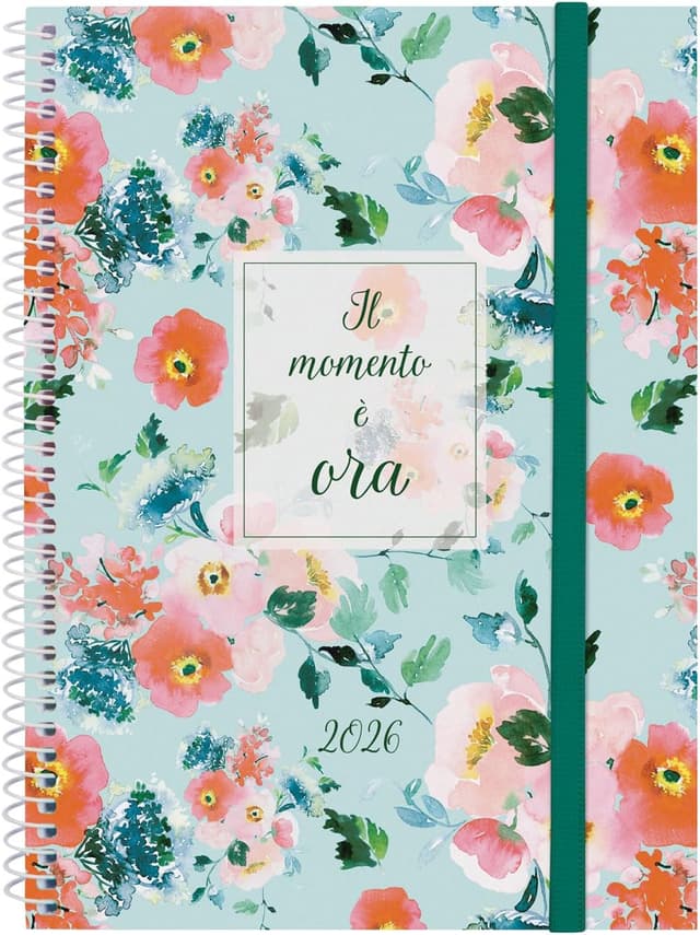 Detalle de Finocam Agenda Spirale 2026 Settimana su layout orizzontale (Gennaio–Dicembre) italiano