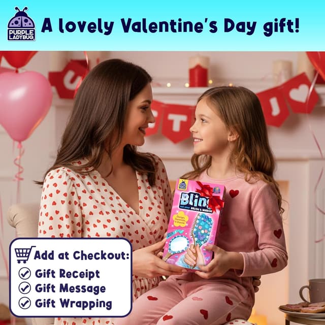 Thumbnail 1 de PURPLE LADYBUG Wooden Mirror & Brush DIY Kit for Ages 6-12 🎨