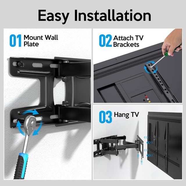 Thumbnail 4 de C-MOUNTS Full Motion TV Wall Mount Bracket