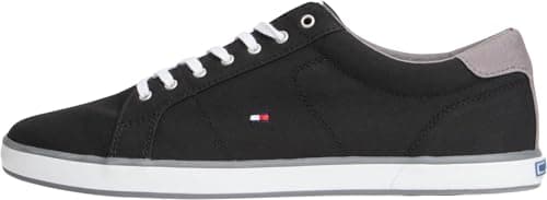 Detalle de Tommy Hilfiger zapatillas para hombre sneaker con suela vulcanizada en negro, talla 43