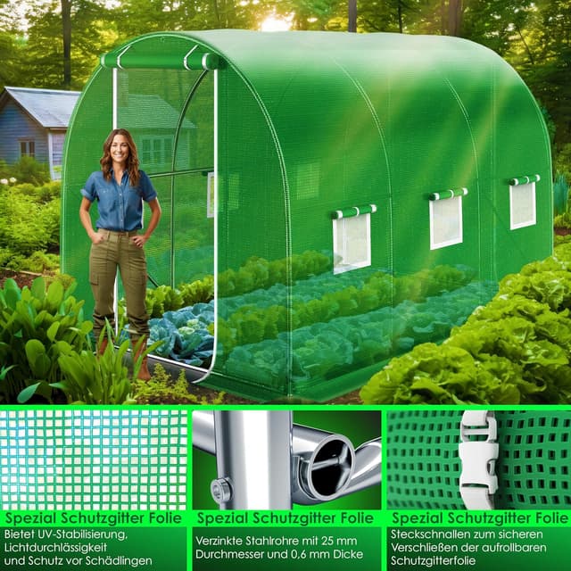 Thumbnail 6 de KESSER Folientunnel 200x300cm Grün