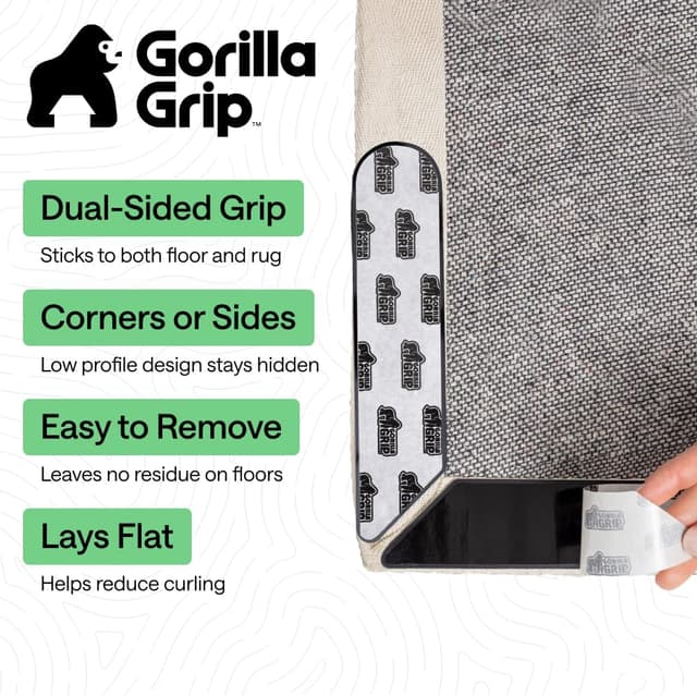 Detalle 2 de Gorilla Grip Rug Gripper Pads 8 Pcs 📐