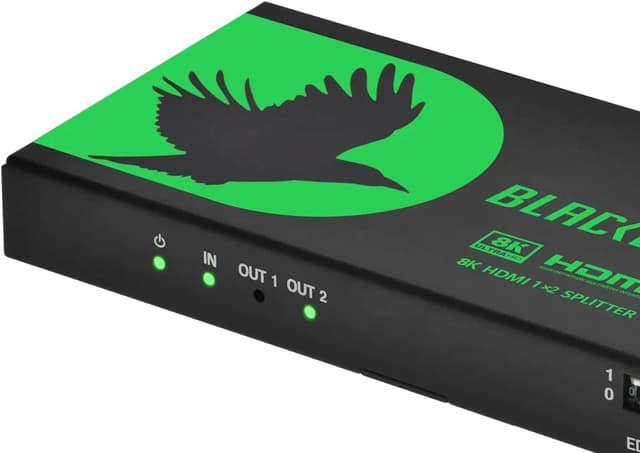 Detalle 1 de Monoprice 1x2 HDMI Splitter 8K60 4K120 Audio