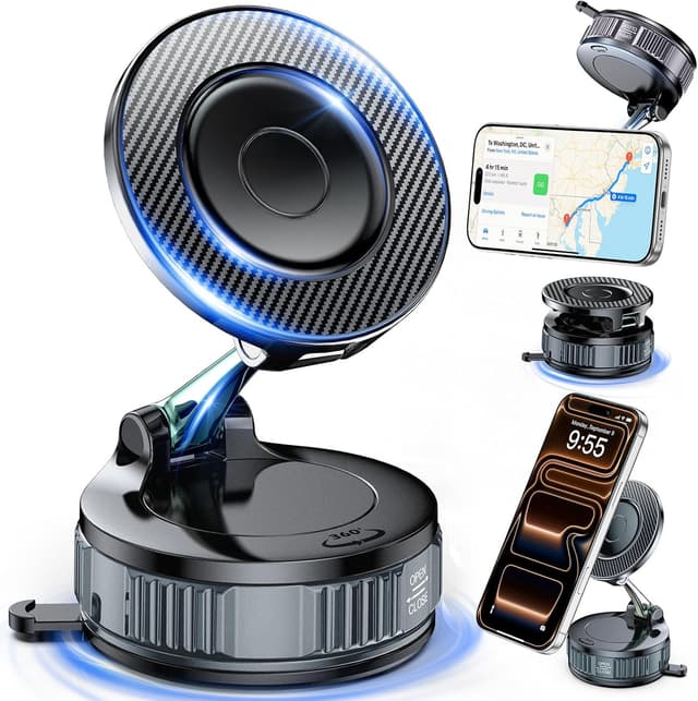 Detalle de EGV Handyhalterung Auto Magnet – Upgraded Vakuum Saugnapf