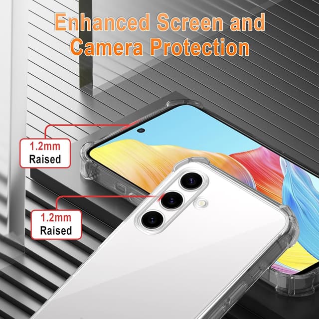 Detalle de XTCASE Coque transparente avec tour de cou et cordon pour Samsung Galaxy S25 5G (TPU) – Noir